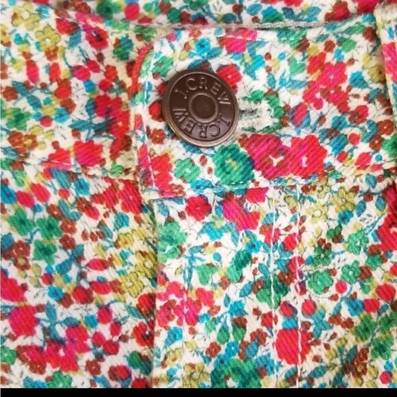 J CREW Floral Toothpick Ankle Jeans sz 25 - Picture 4 of 7
